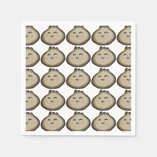 Bao Dumpling Verjaardagsfeest Servet (Voorkant)
