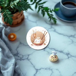Bao in de Oven Kleine Dumpling Baby Shower Ronde Sticker