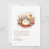 Bao in de Oven Schattige Little Dumpling Baby show Bedankkaart (Achterkant)