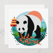 BAO SHI - Panda - flatnote cards - details op acht Feestdagenkaart (Voorkant / Achterkant)