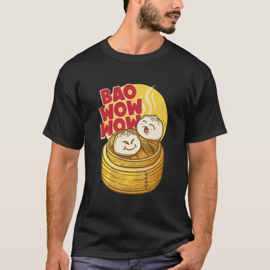 Bao Wow Wow Baozi Chinees eten Dim Sum Aziatisch S T-shirt (Voorkant)