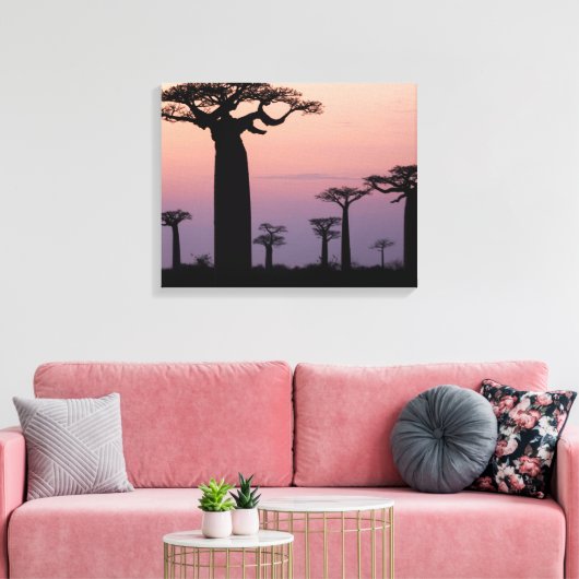 Baobab Alley', Madagascar, Morondava, Afrika, Canvas Afdruk (Insitu (Woonkamer))