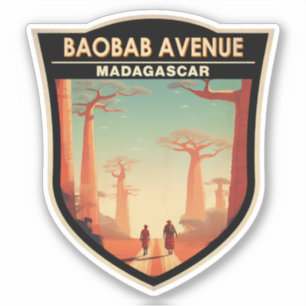 Baobab Avenue Madagascar Reisbadge Sticker
