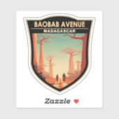 Baobab Avenue Madagascar Reisbadge Sticker (Vel)