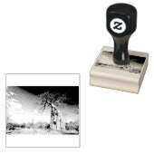 Baobab-boom in het nationaal park Mana Pools, Zimb Rubberstempel (Gestempeld)