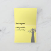 Baobab Sunset Holiday Feestdagen Kaart (Binnen)