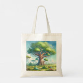 Baobab Tree & Quote Canvas tas (Achterkant)