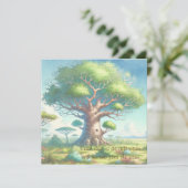 Baobab Tree & Quote Kaart (Staand voorkant)