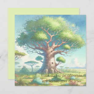 Baobab Tree & Quote Kaart