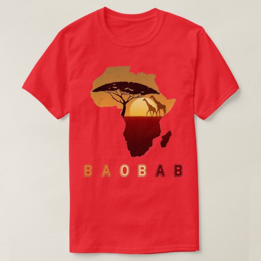 Baobab treesunsets baobab-boomAfrikaanse baobab-bo T-shirt (Design voorkant)