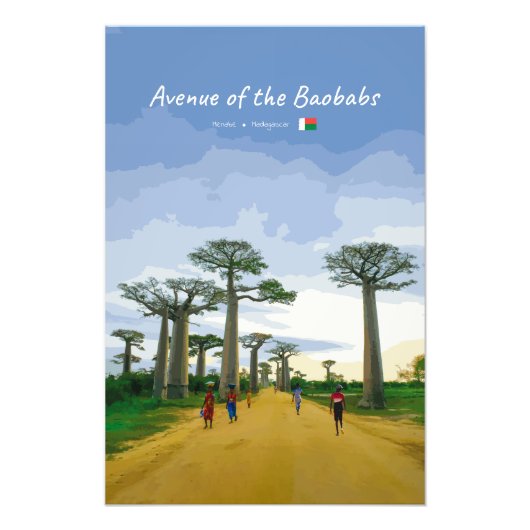 Baobabs Laan, Madagaskar - Landschap Foto Afdruk (Voorkant)