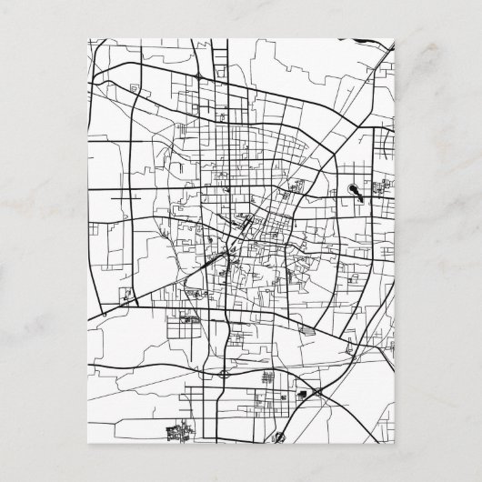 Baoding China Map Briefkaart (Voorkant)