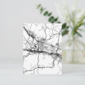 Baoji China City Map Briefkaart (Staand voorkant)