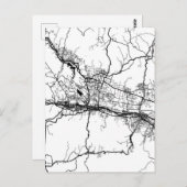 Baoji China City Map Briefkaart (Voorkant / Achterkant)