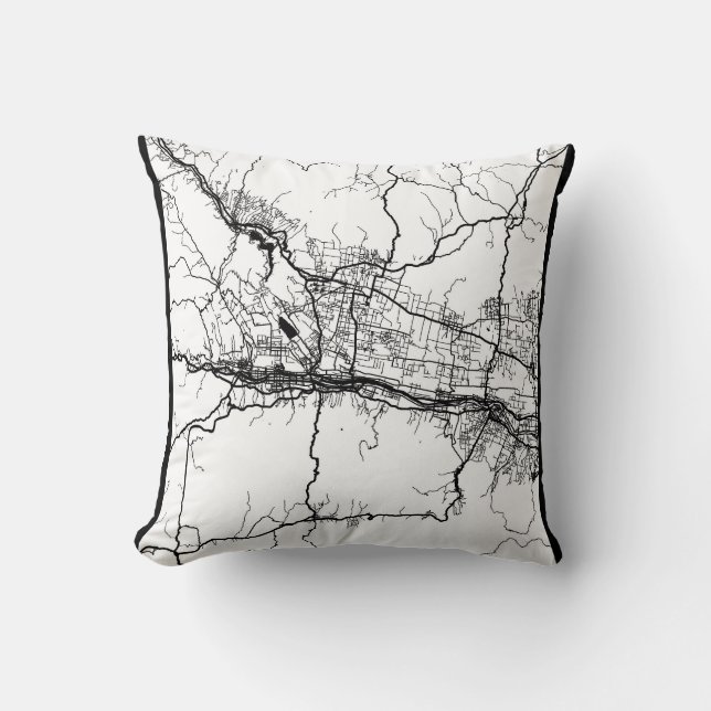 Baoji China City Map Kussen (Voorkant)