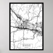 Baoji China City Map Poster (Voorkant)