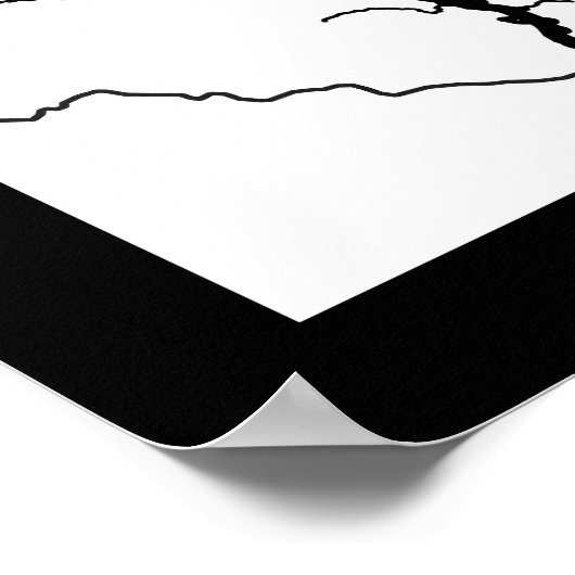 Baoji China City Map Poster (Hoek)