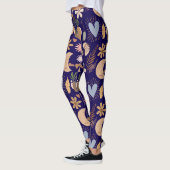 BAPAA1 - Boho esthetisch patroon A12.DPaarse achte Leggings (Links)