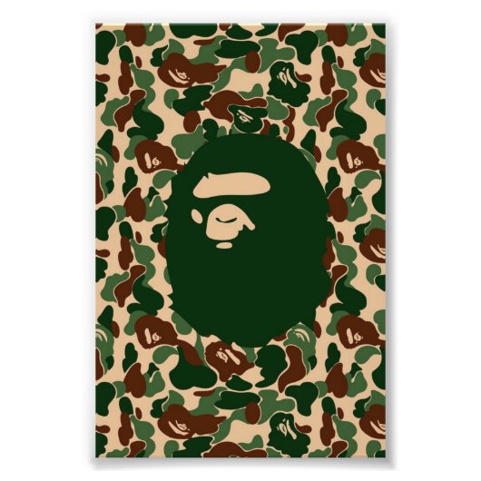 bape Camo monkey hypebeast Foto Afdruk (Voorkant)