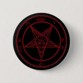 Baphomet 666 Ronde Button (Voorkant)