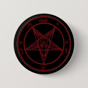 Baphomet 666 Ronde Button