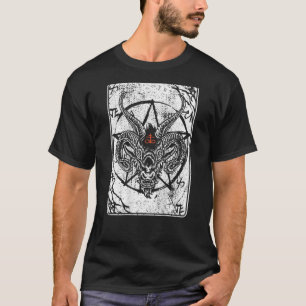 Baphomet achterprint Satan Antichrist Luzifer 666 T-shirt