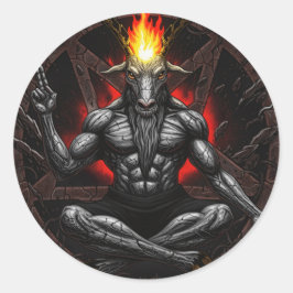 Baphomet Ascant: Dark Wisdom Ronde Sticker