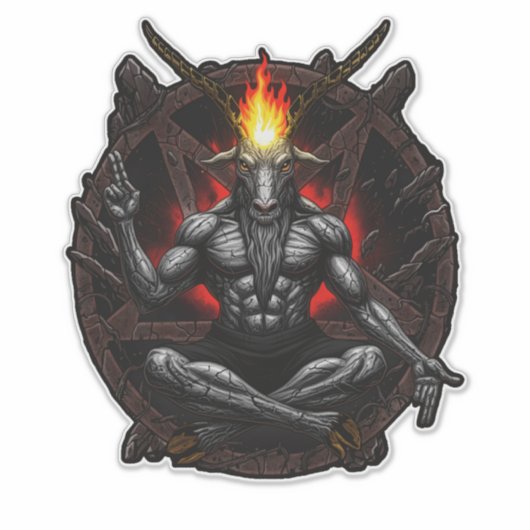 Baphomet Ascant: Dark Wisdom Sticker (Voorkant)