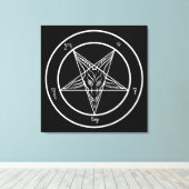 Baphomet BIG 32 "x32" Kunst op Uitgerekt Canvas (Insitu (Houten vloer))