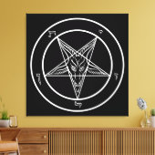 Baphomet BIG 32 "x32" Kunst op Uitgerekt Canvas (Insitu (Woonkamer))