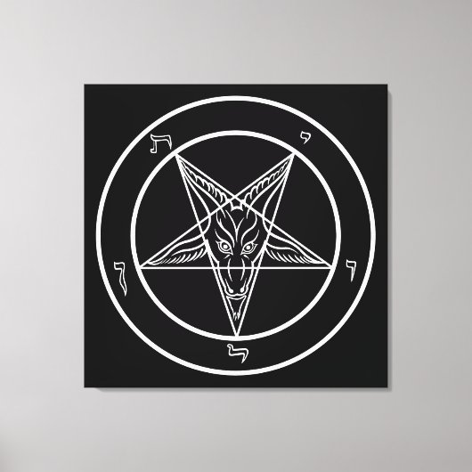 Baphomet BIG 32 "x32" Kunst op Uitgerekt Canvas (Voorkant)