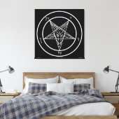 Baphomet BIG 32 "x32" Kunst op Uitgerekt Canvas (Insitu (Slaapkamer))