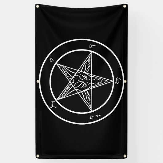 Baphomet Big Banner van 3 x 5' buitenkwaliteit (Verticaal)