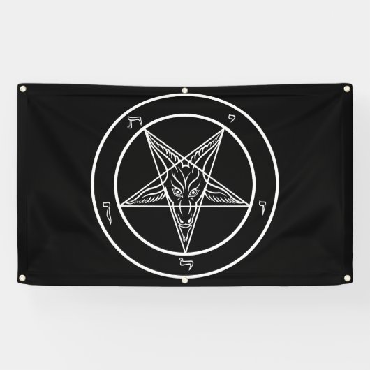 Baphomet Big Banner van 3 x 5' buitenkwaliteit (Horizontaal)