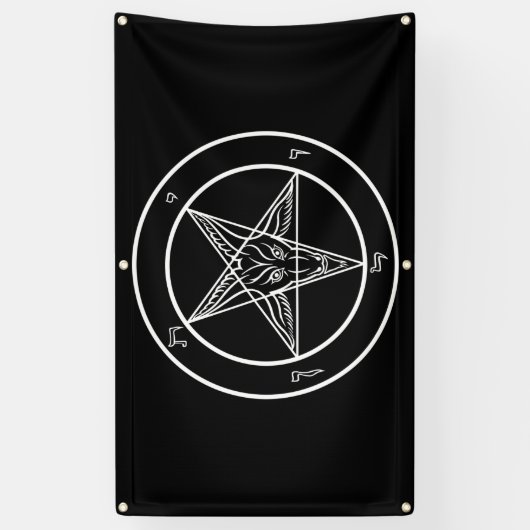 Baphomet Big Banner van 3 x 5' buitenkwaliteit (Verticaal)