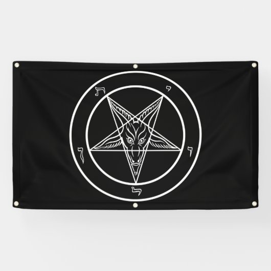 Baphomet Big Banner van 3 x 5' buitenkwaliteit (Horizontaal)