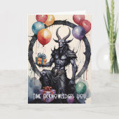 Baphomet Birthday Balloons & Gifts Gothic Kaart (Voorkant)