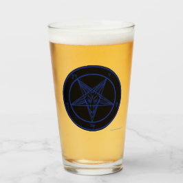 Baphomet Black en Blue Glass Glas