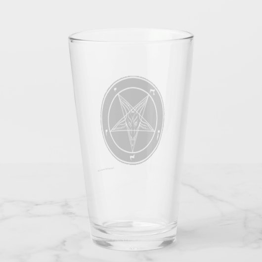 Baphomet Black Glass Glas (Achterkant)