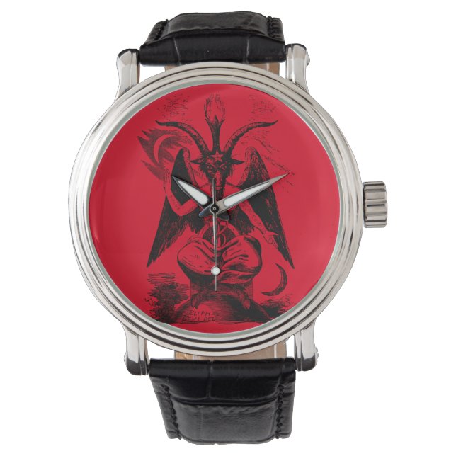 Baphomet - black print horloge (Voorkant)