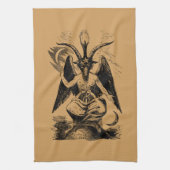 Baphomet - black print theedoek (Verticaal)