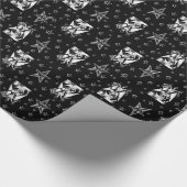 Baphomet Bone Star occult gothic Wrapping Paper Cadeaupapier (Hoek)