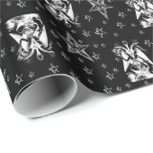 Baphomet Bone Star occult gothic Wrapping Paper Cadeaupapier (Rol Hoek)
