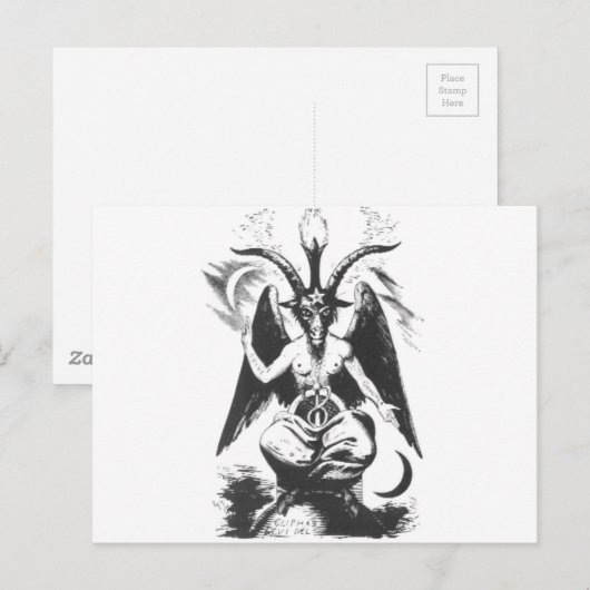 Baphomet Briefkaart (Voorkant / Achterkant)