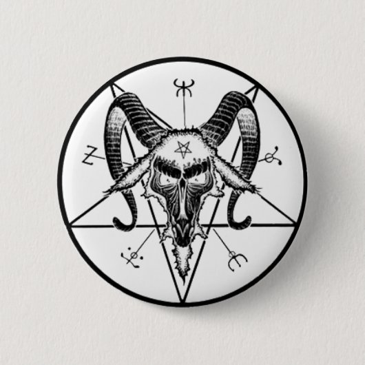 Baphomet Button/Pin Ronde Button 5,7 Cm (Voorkant)