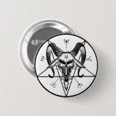 Baphomet Button/Pin Ronde Button 5,7 Cm (Voorkant /achterkant)