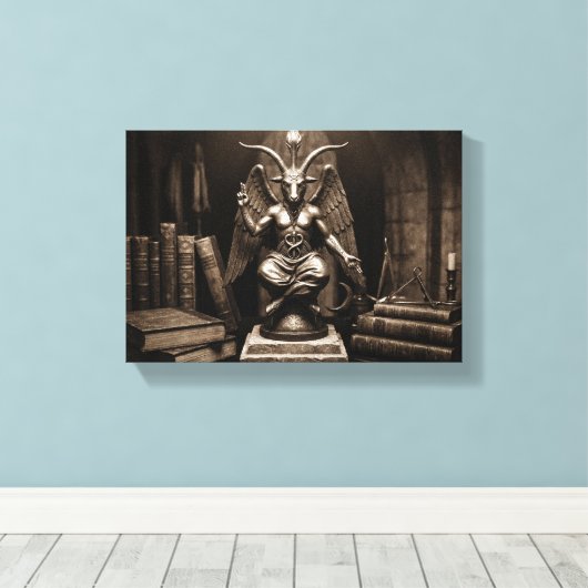 Baphomet Canvas Afdruk (Insitu (Houten vloer))