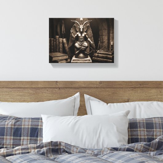 Baphomet Canvas Afdruk (Insitu (Slaapkamer))