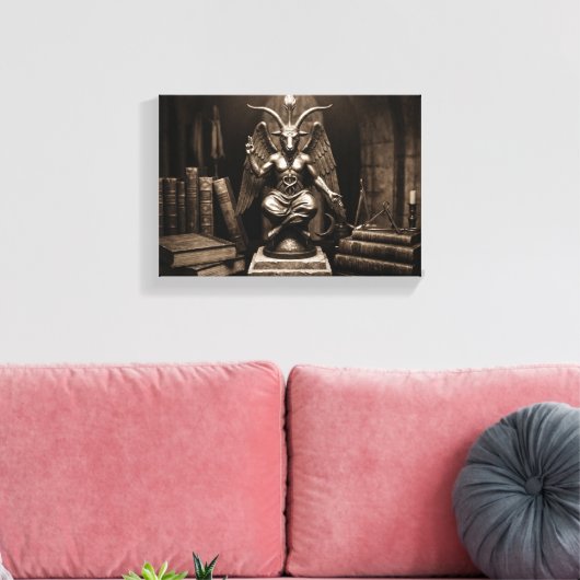Baphomet Canvas Afdruk (Insitu (Woonkamer))