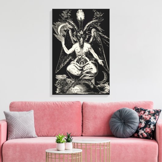 Baphomet Canvas Afdruk (Insitu (Woonkamer))